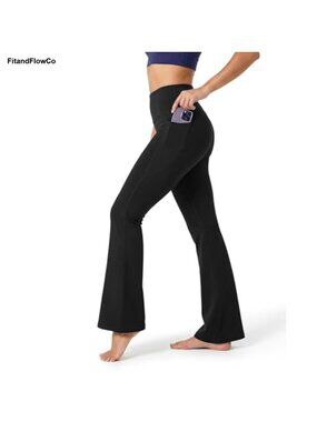High Waist Bootcut Flare Yoga Pants with Pockets 31" Inseam